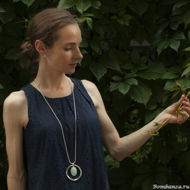 Колье Fiore Luna, BLUE SKY AGATE